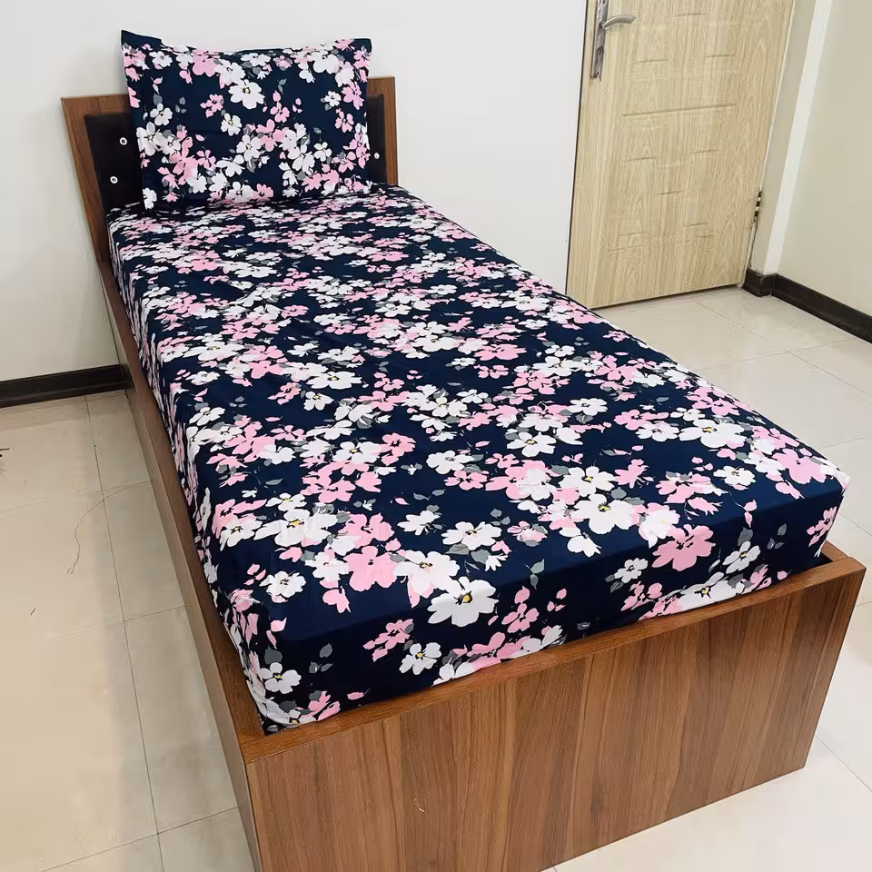 ملحفه مدل کشدار رومینا یک نفره سایز 200x90 سانتی متر