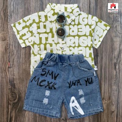 ست پیراهن وشلوارک لی پسرانه سایز 35-45