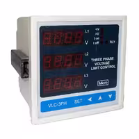 کنترل ولتاژ دیجیتال 96x96 سه فاز تابلویی میکرومکس مدل VLC-3PH