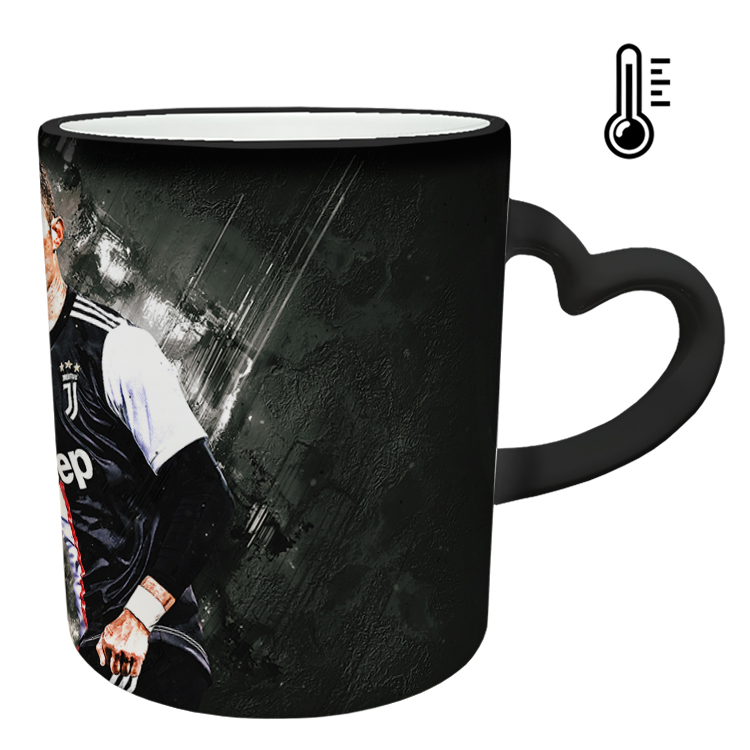 ماگ حرارتی مدل دسته قلبی اکلیلی طرح رونالدو کد 44