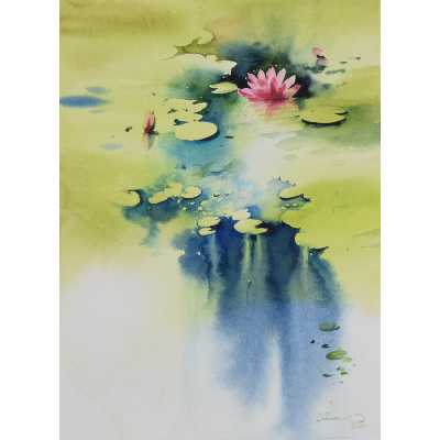 نقاشی آبرنگ طرح گل کد 046