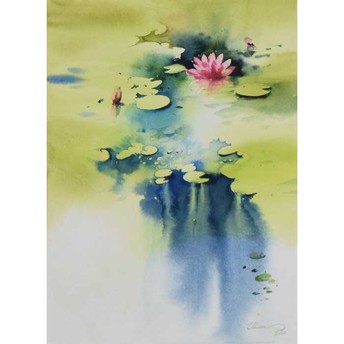 نقاشی آبرنگ طرح گل کد 046