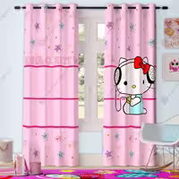 پرده کیتی صورتی pk-2980