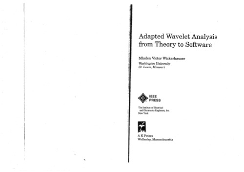 خرید و دانلود نسخه کامل کتاب Adapted Wavelet Analysis: From Theory to Software