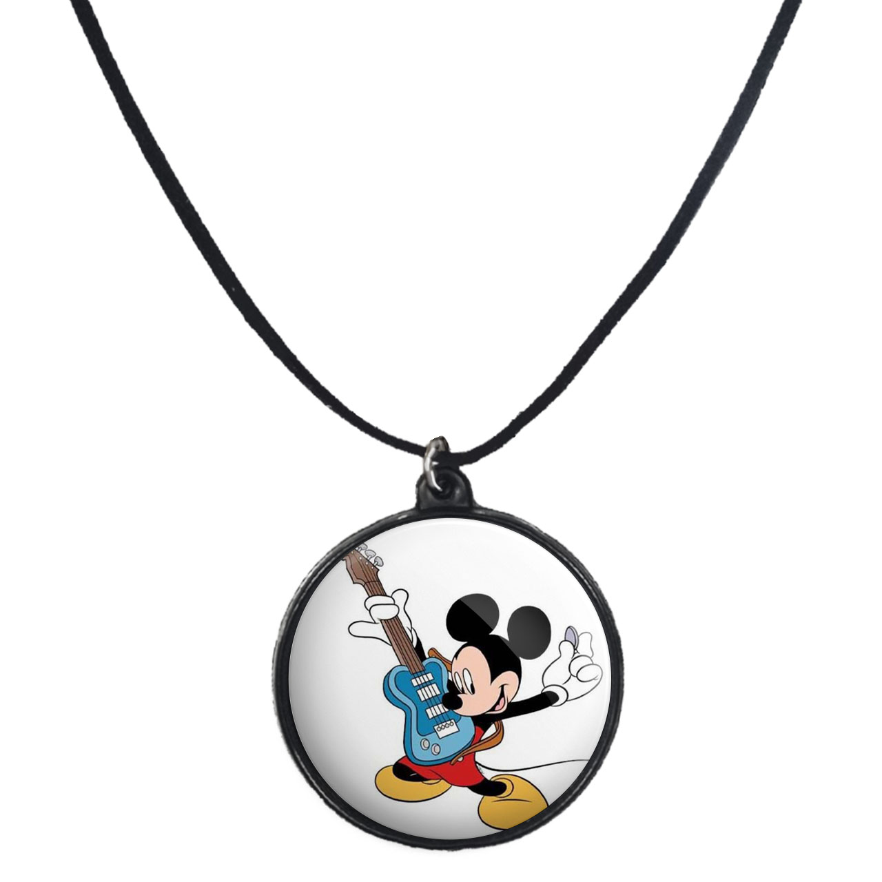 گردنبند پرمانه طرح میکی موس کد pmb.12873 مدل دو طرفه