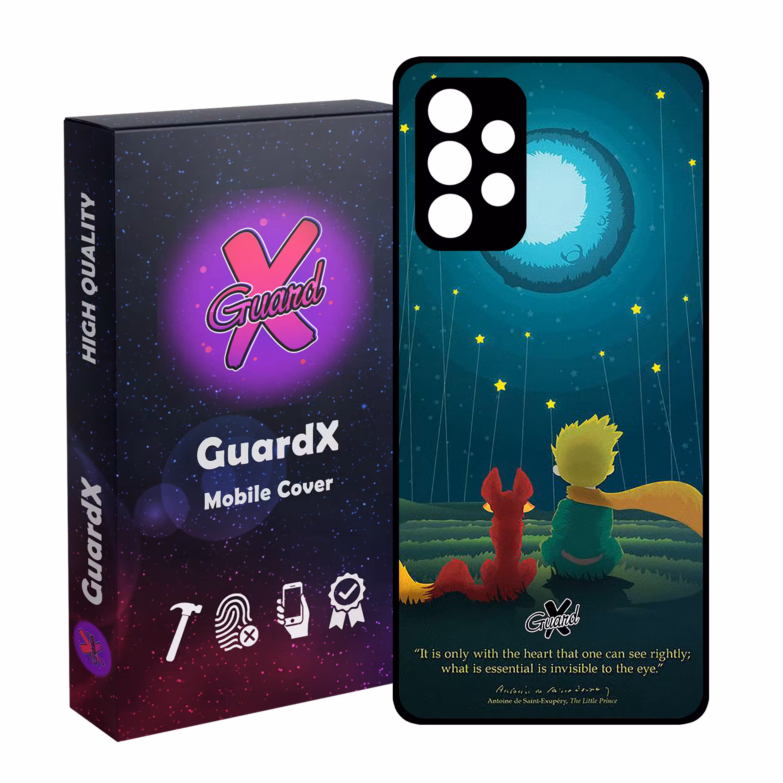 کاور گارد ایکس طرح Little Prince مدل Glass100053 مناسب برای گوشی موبایل سامسونگ Galaxy A32 5G