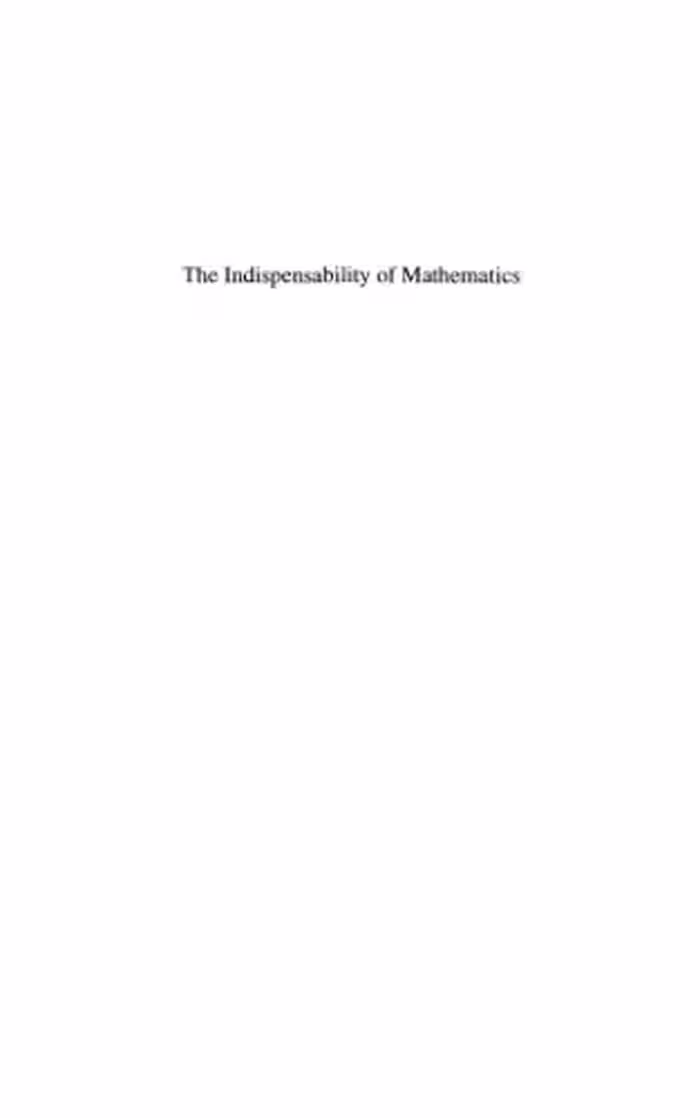 خرید و دانلود نسخه کامل کتاب The indispensabilty of mathematics