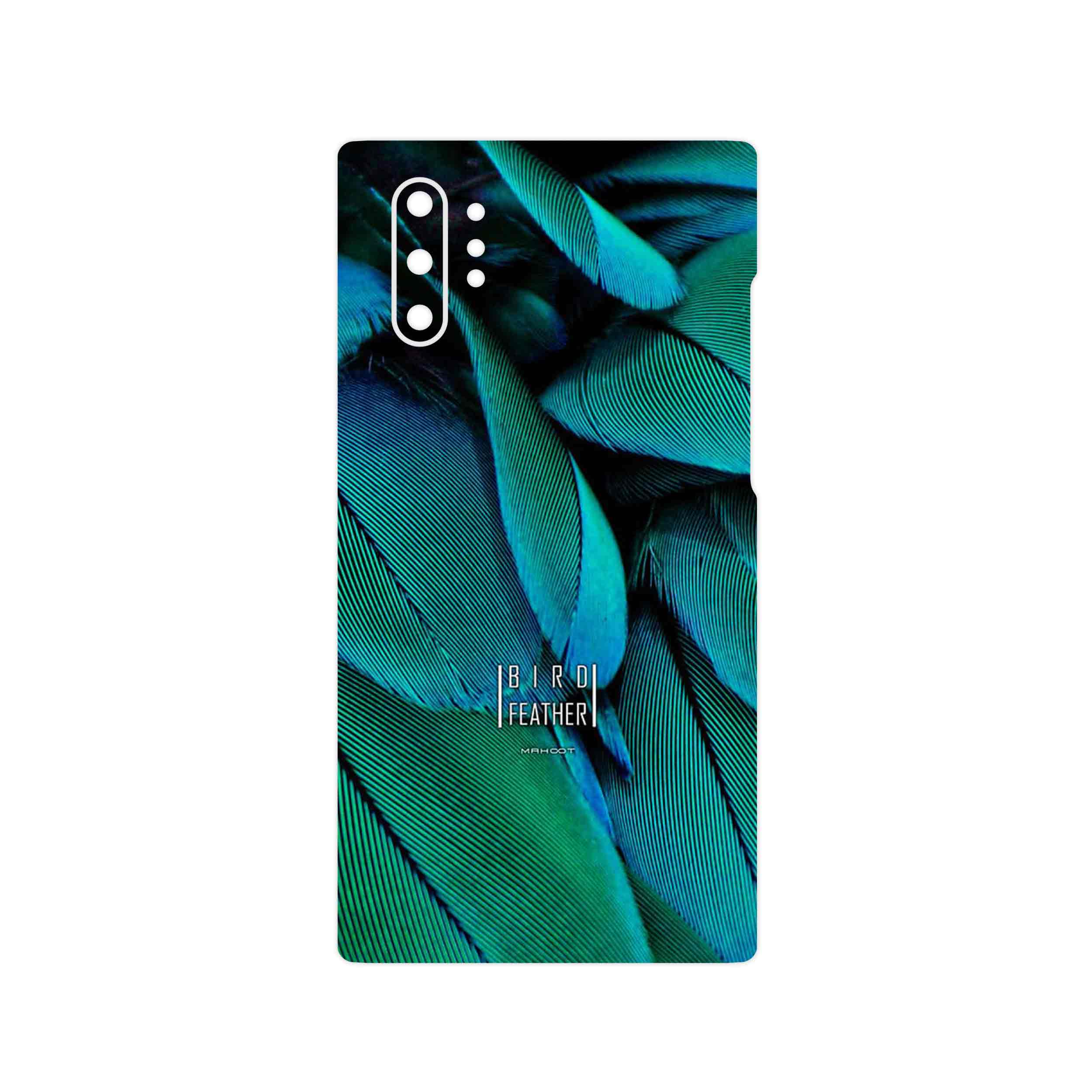 برچسب پوششی ماهوت مدل Green Feather مناسب برای گوشی موبایل سامسونگ Galaxy Note 10 Plus