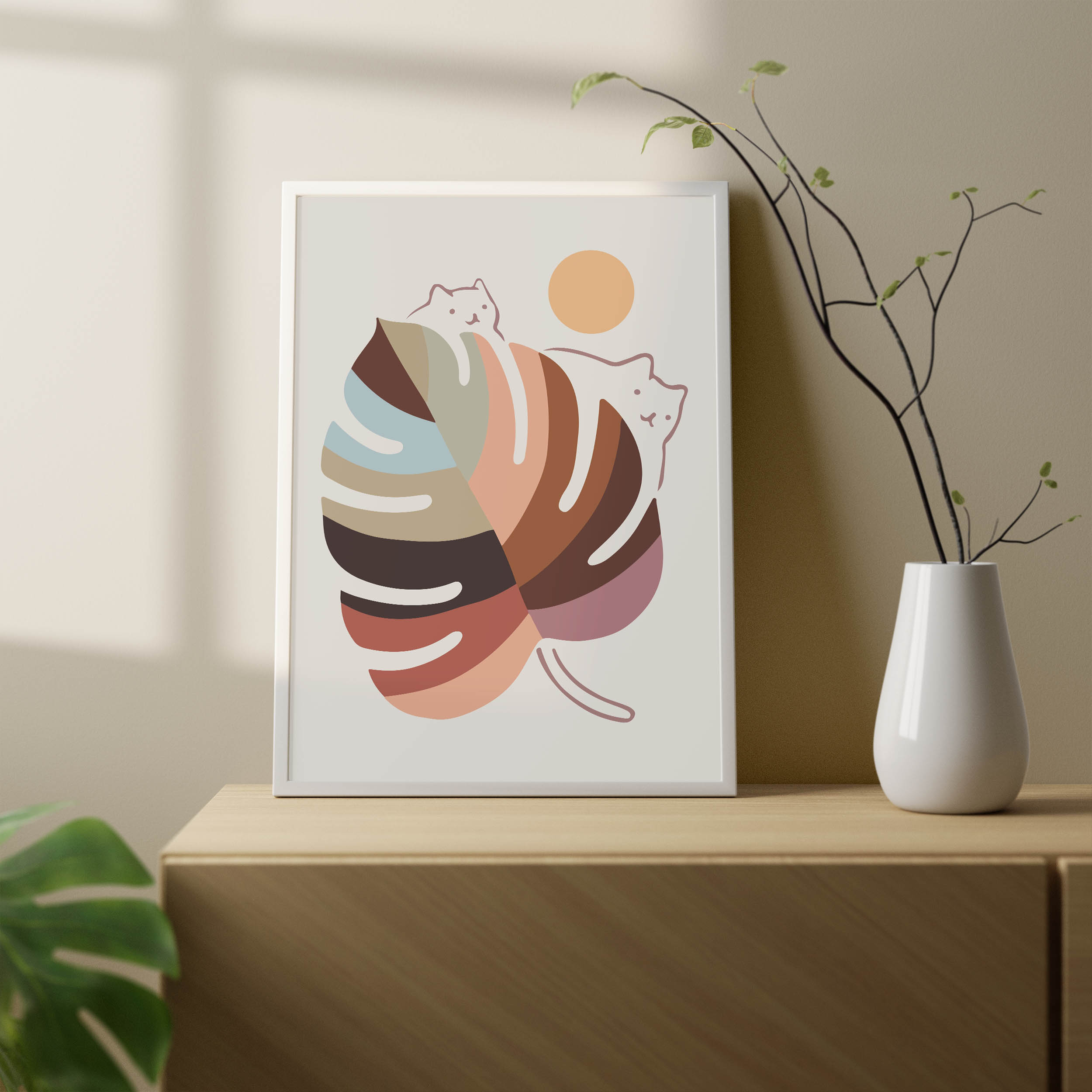 تابلو مدل گربه مینیمال کد el10