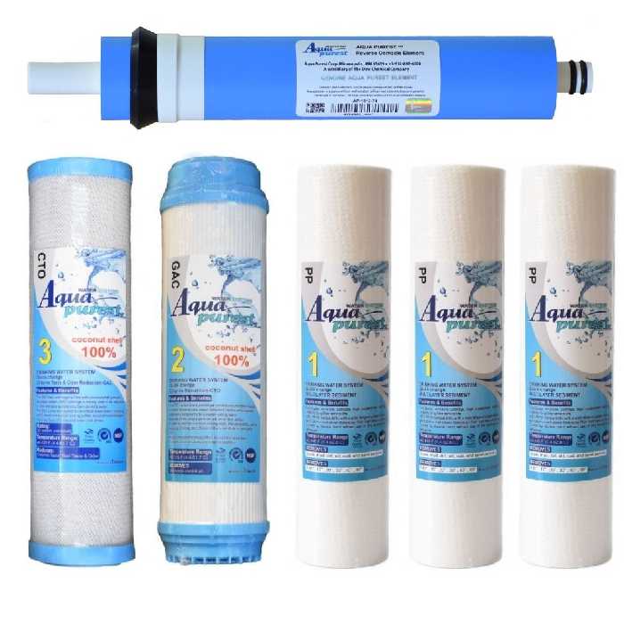 فیلتر دستگاه تصفیه آب آکوا پیورست مدل FDA-NEW 05 مجموعه 6 عددی