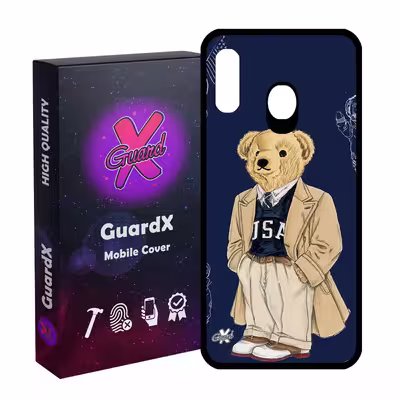کاور گارد ایکس طرح خرس مدل Glass10427 مناسب برای گوشی موبایل سامسونگ Galaxy A30/A20/M10S
