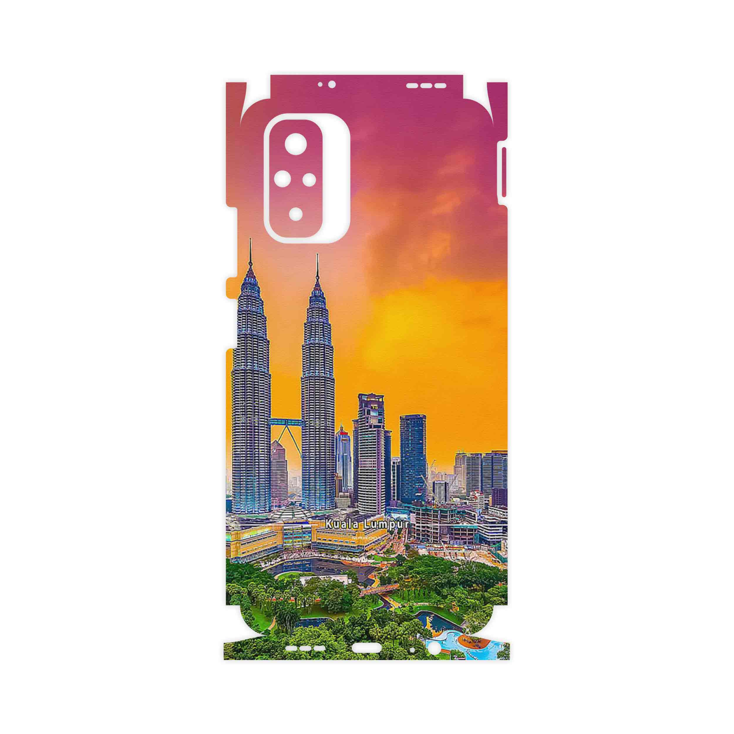 برچسب پوششی ماهوت مدل City of Kuala Lumpur-FullSkin مناسب برای گوشی موبایل شیائومی Redmi Note 10s
