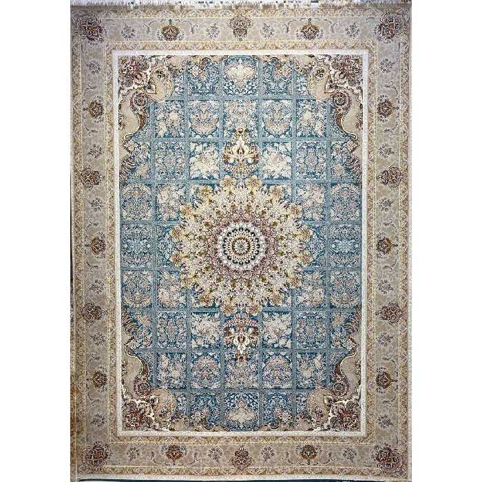 فرش طرح فیروزه ای 1500شانه - بازرگانی 110