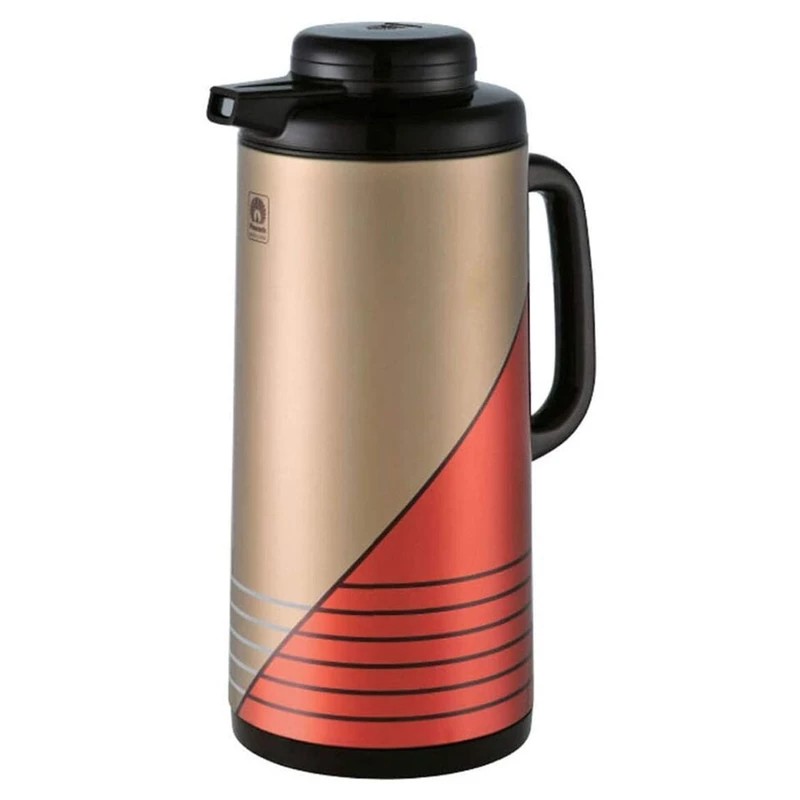 فلاسک 1 لیتری پیکوک اصل داخل شیشه رنگ قهوه ایی