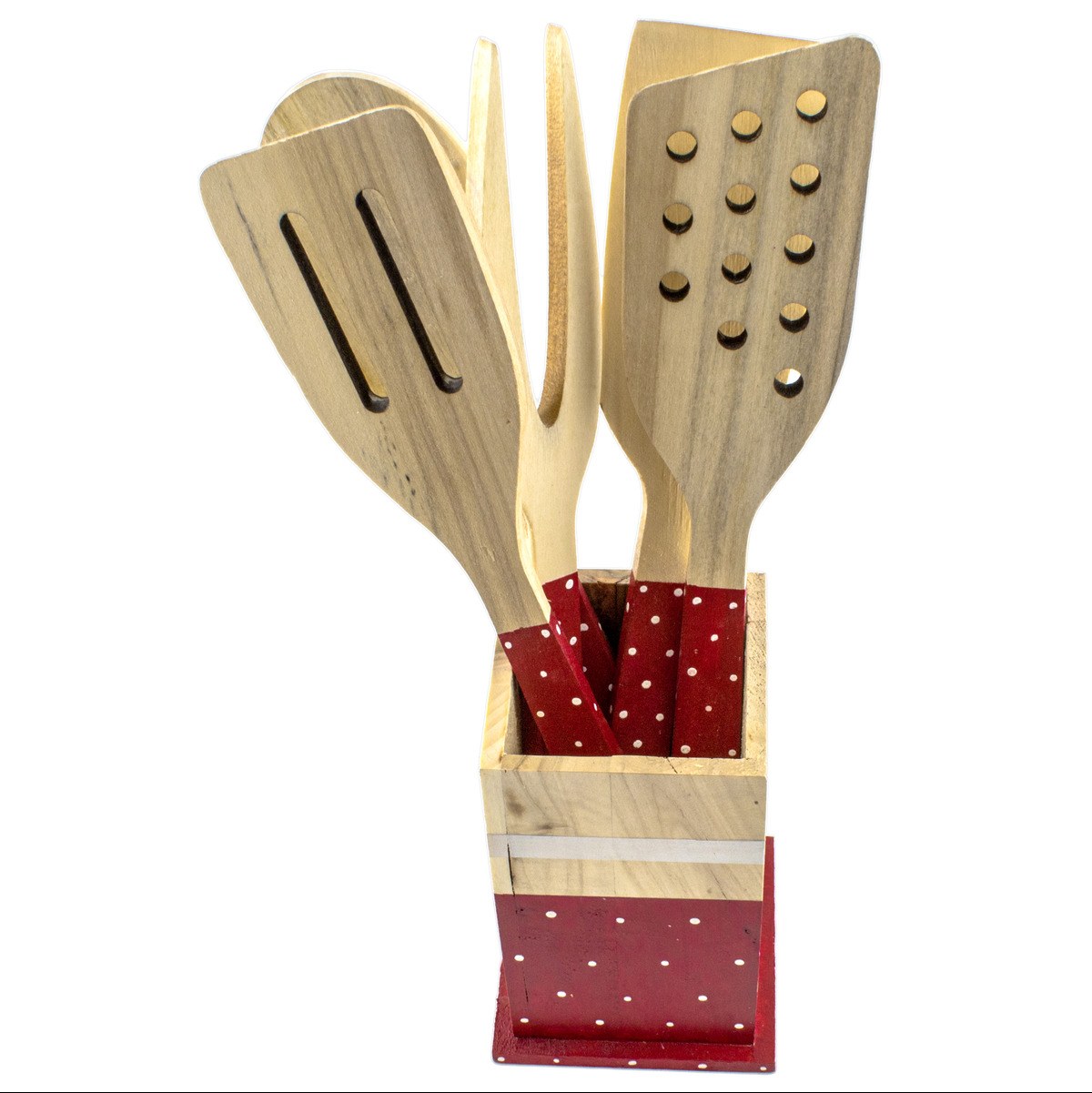 ست کفگیر گروه B چوبی (5 عددی)