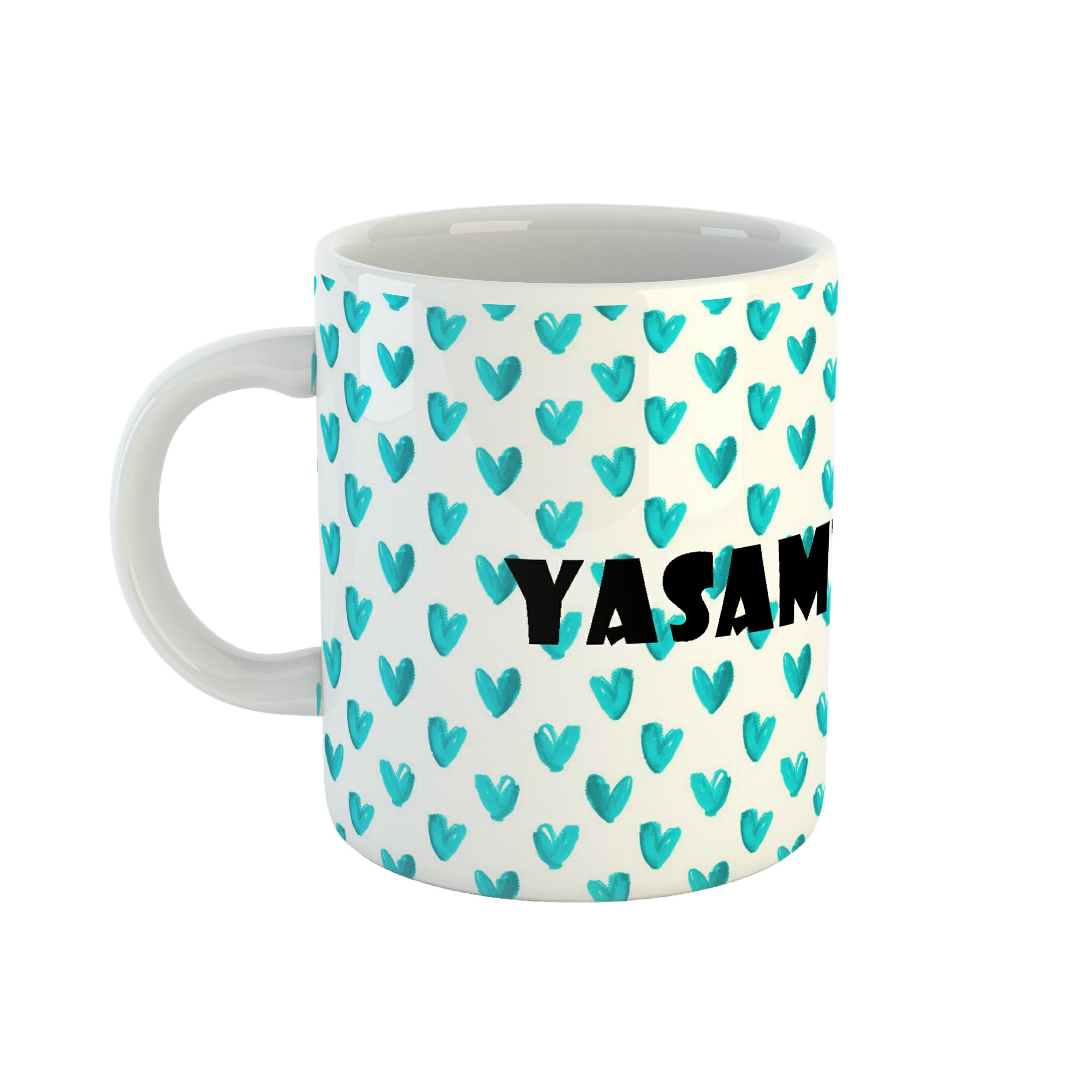 ماگ طرح اسم یاسمین مدل قلب کد 793