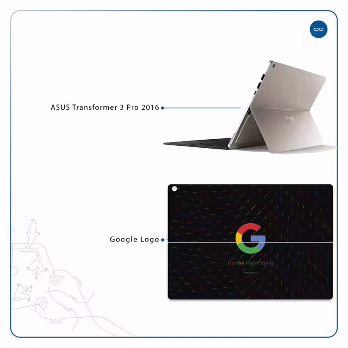 برچسب پوششی ماهوت مدل Google-Logo مناسب برای تبلت ایسوس Transformer 3 Pro 2016