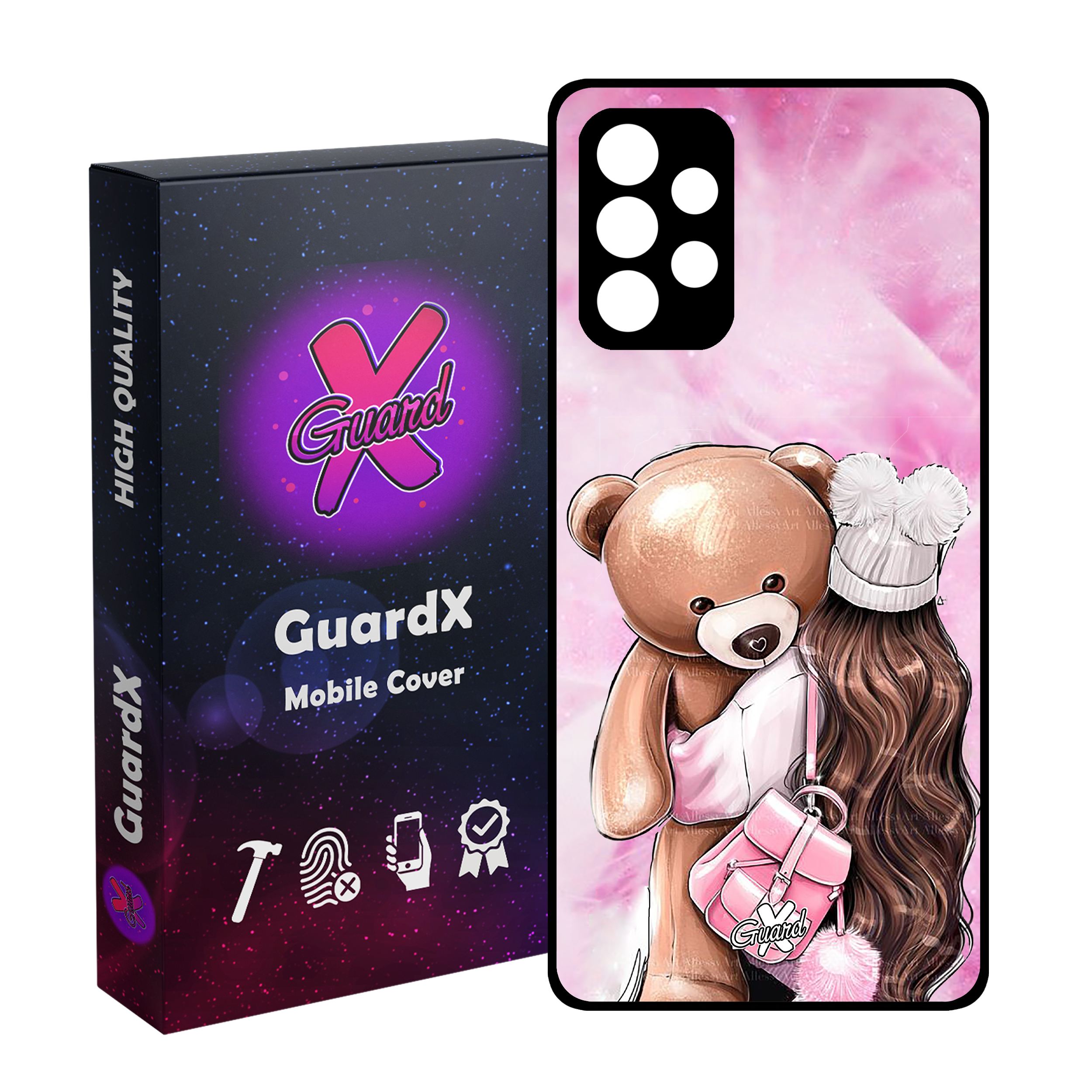 کاور گارد ایکس طرح Girl مدل Glass10088 مناسب برای گوشی موبایل سامسونگ Galaxy A73