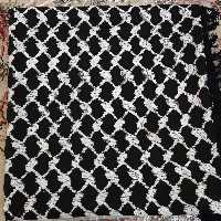 چفیه عربی مشکی سفیدِ