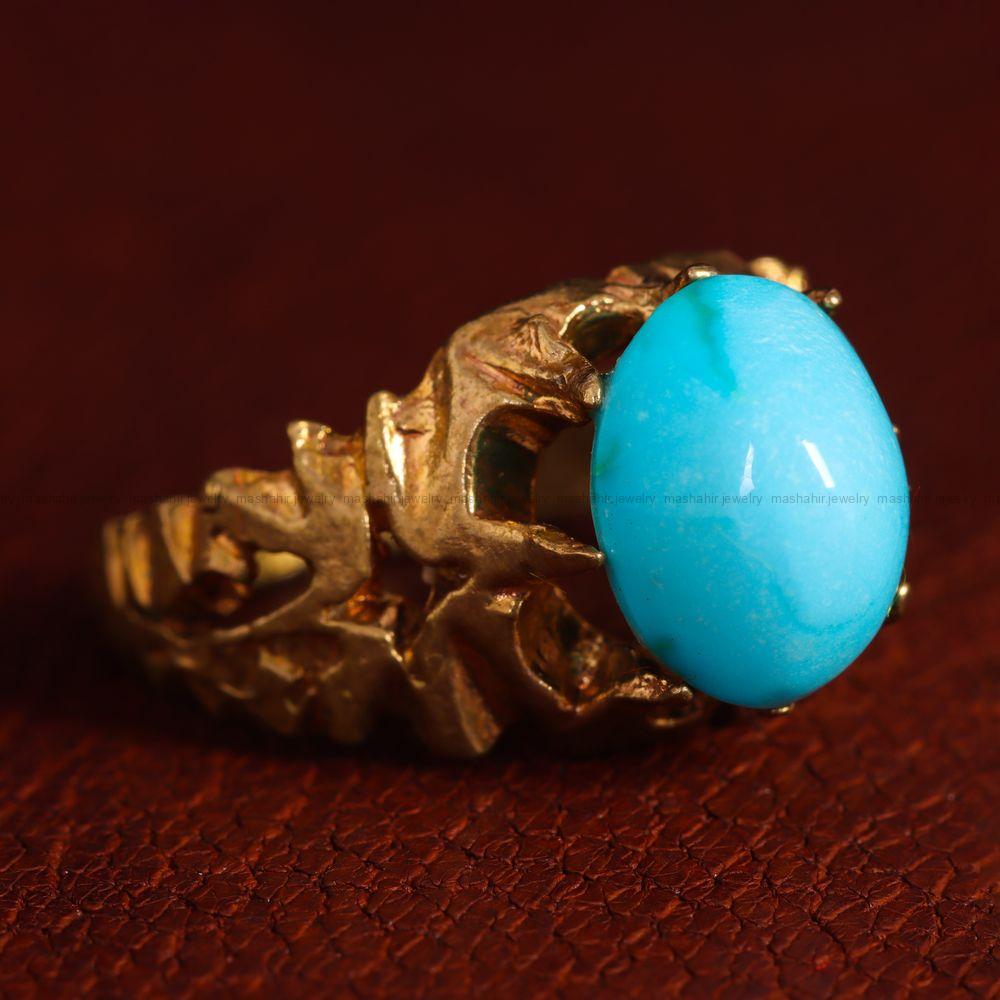 نگین فیروزه شجری کد 11430 - جواهری مشاهیر