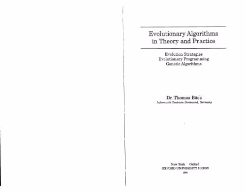 خرید و دانلود نسخه کامل کتاب Evolutionary Algorithms in Theory and Practice: Evolution Strategies, Evolutionary Programming, Genetic Algorithms