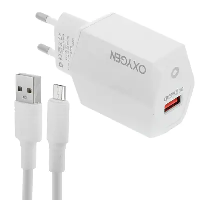 شارژر دیواری اکسیژن مدل CH3 به همراه کابل MicroUSB