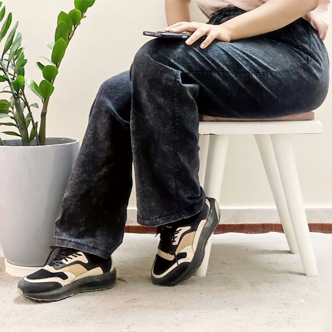 شلوار کاغذی نیم بگ طرح لی