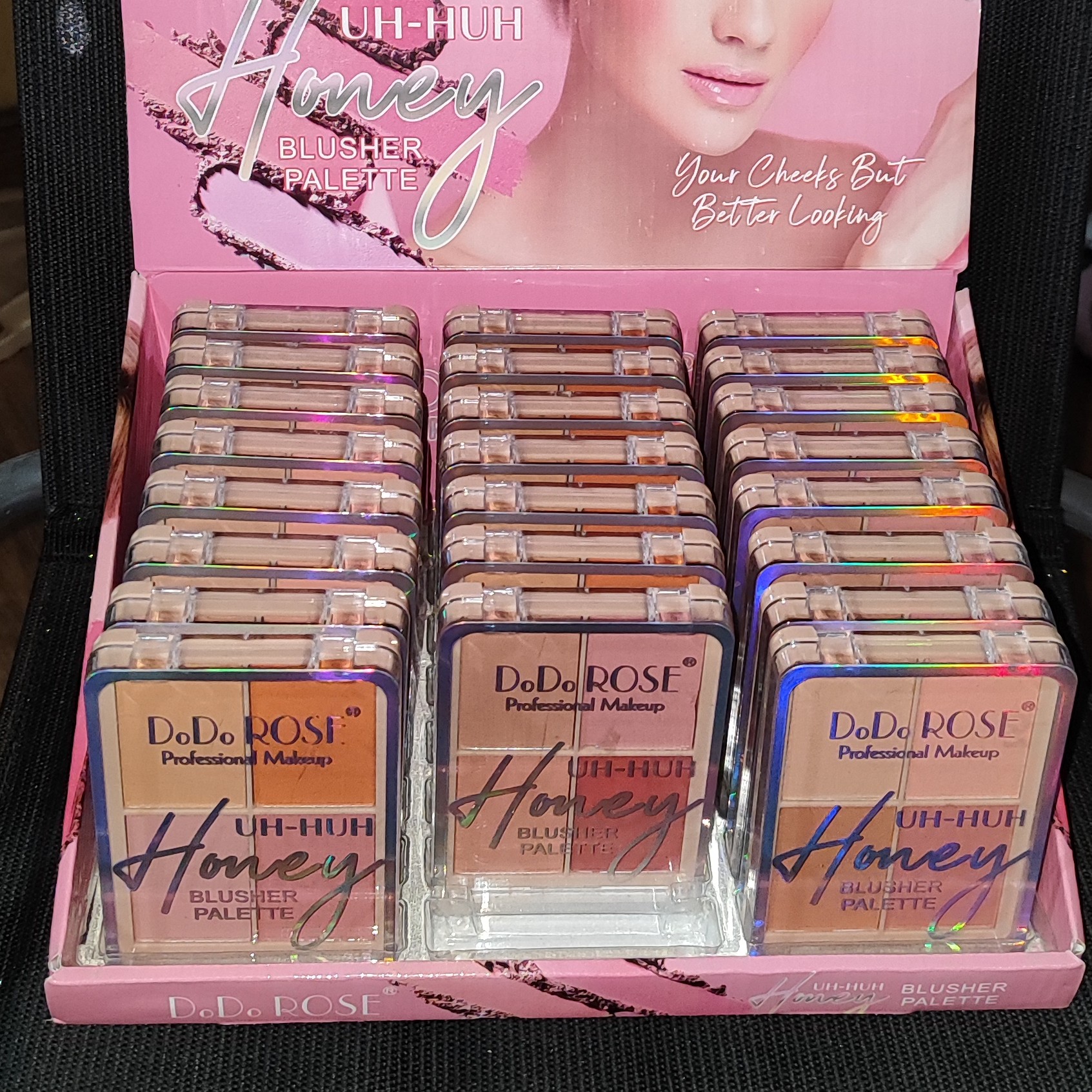 پالت رژ گونه چهار تکه طرح فانتزی دودو گرل پیگمنت بالا رنگبندی کاربردی بدون ریزش رنگبندی کاربردی