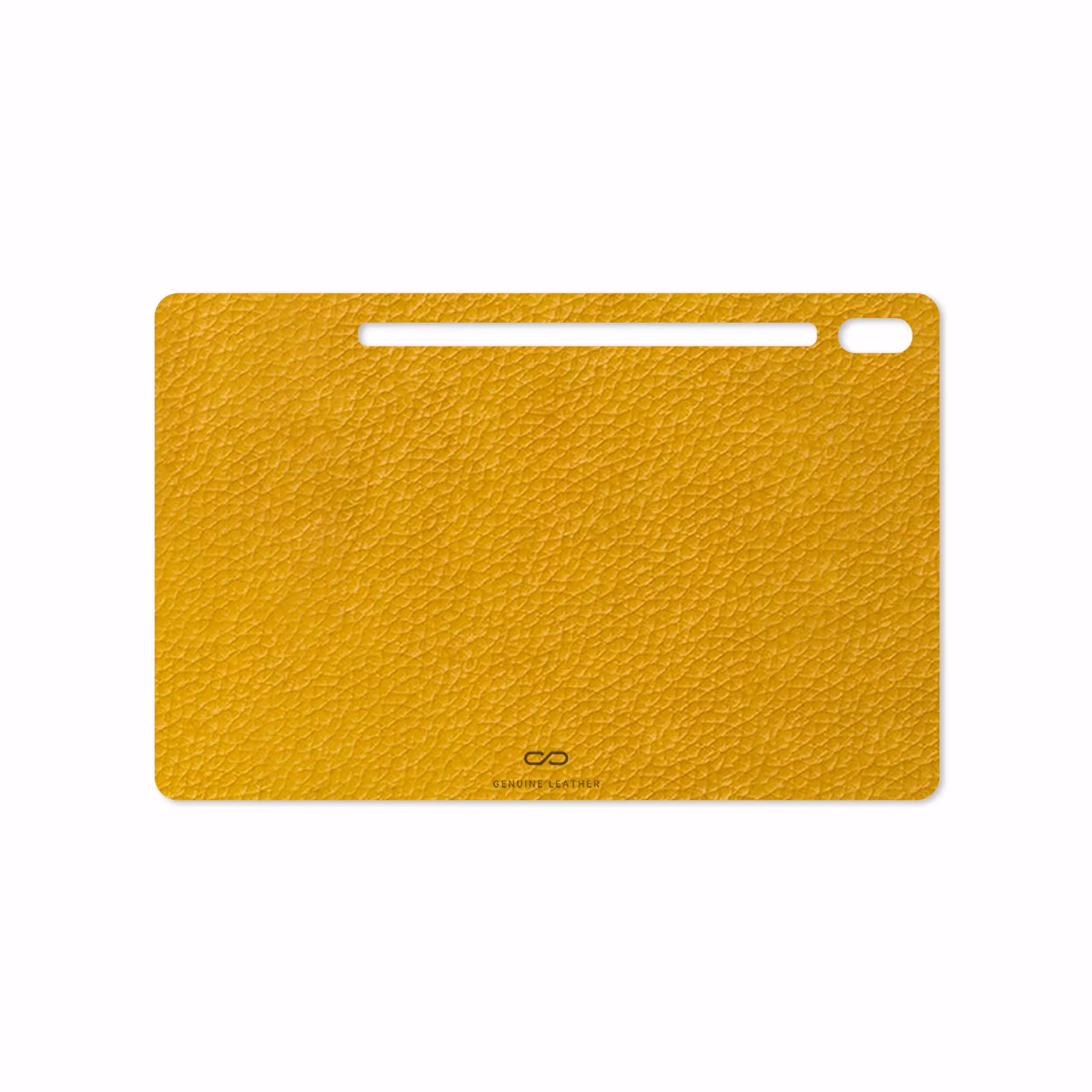برچسب پوششی ماهوت مدل Mustard-Leather مناسب برای تبلت سامسونگ Galaxy Tab S6 2019 SM-T865