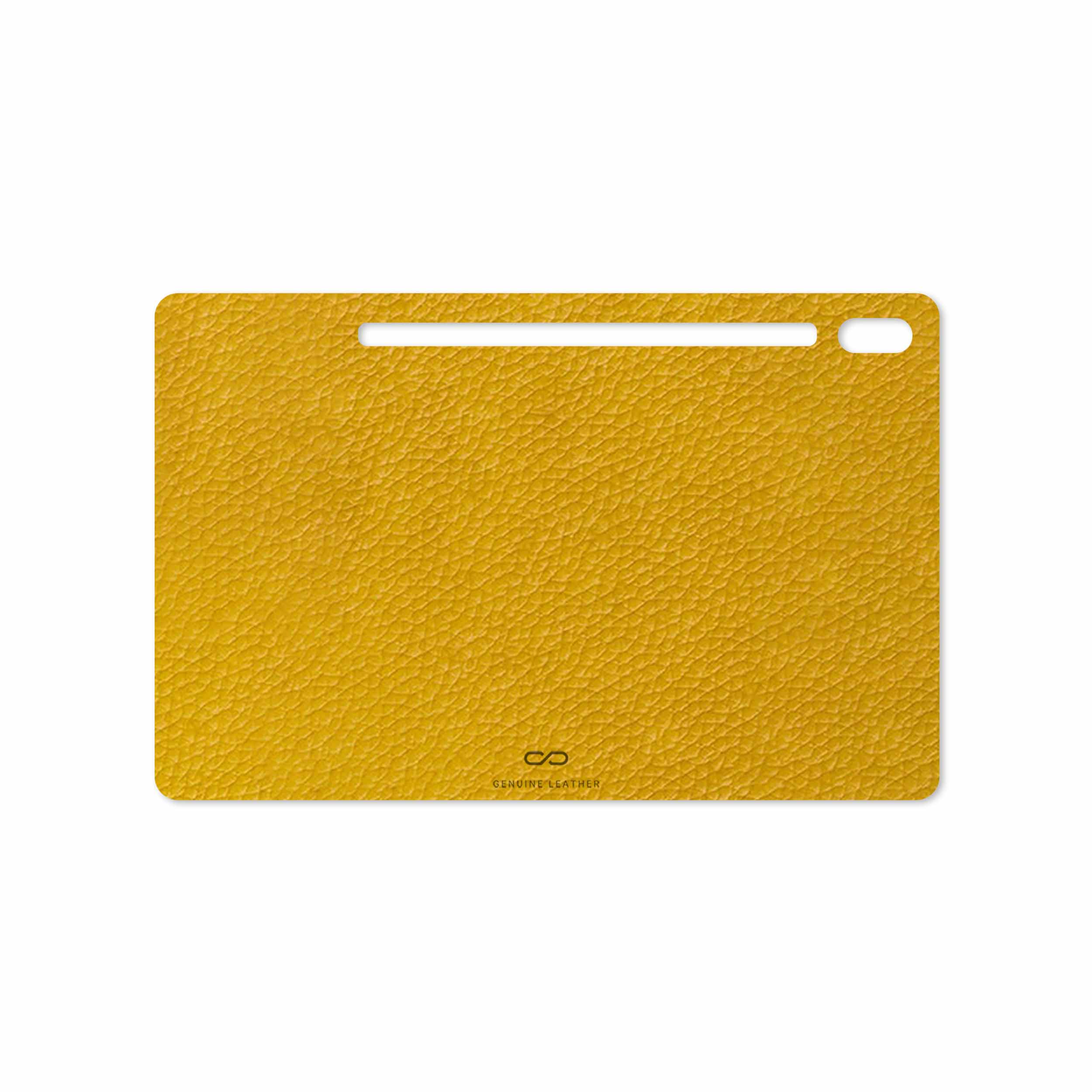 برچسب پوششی ماهوت مدل Mustard-Leather مناسب برای تبلت سامسونگ Galaxy Tab S6 2019 SM-T865