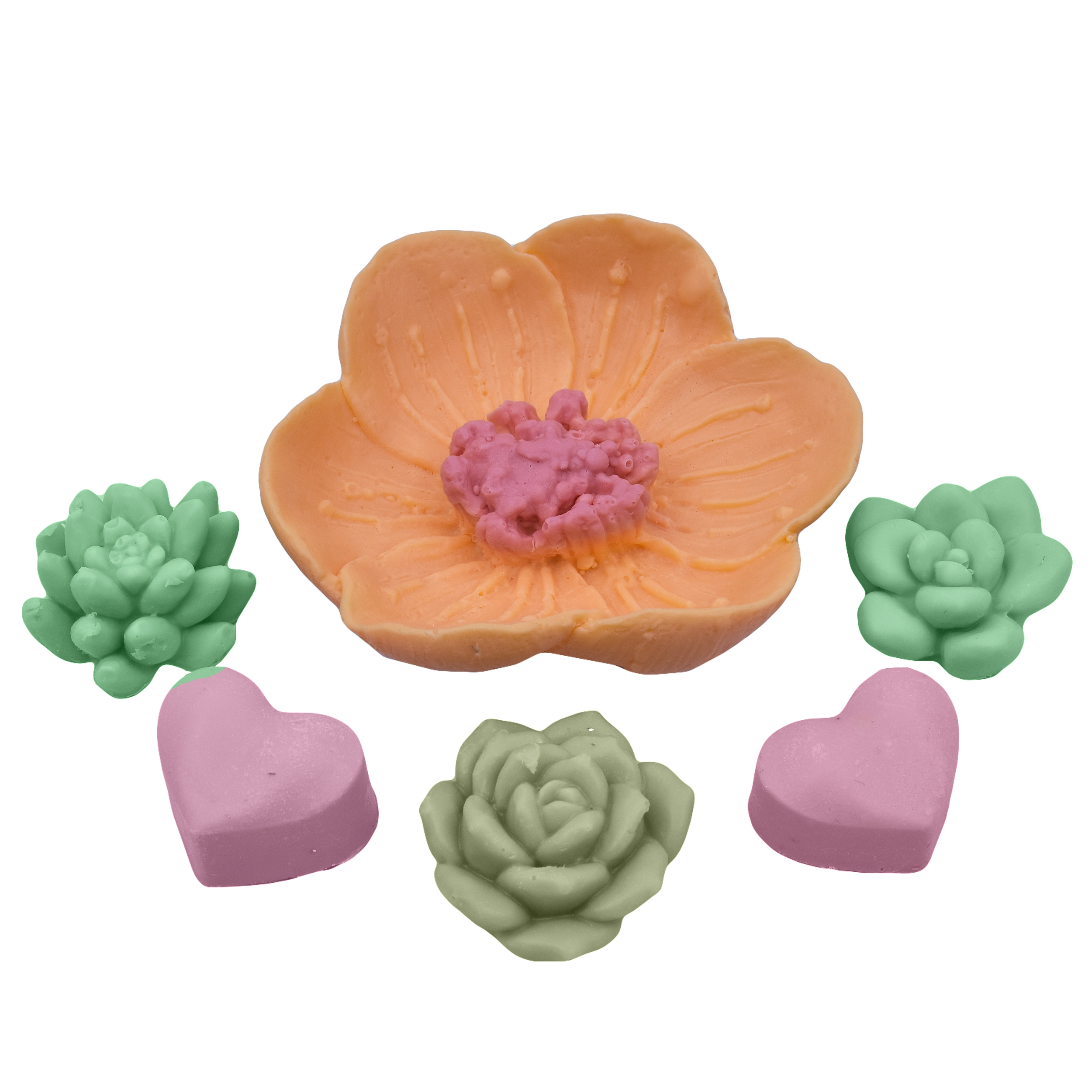 صابون تزیینی طرح گل کد 23 مجموعه 6 عددی