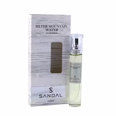 عطر جیبی مردانه صندل مدل سیلور واتر حجم 25 میلی لیتر