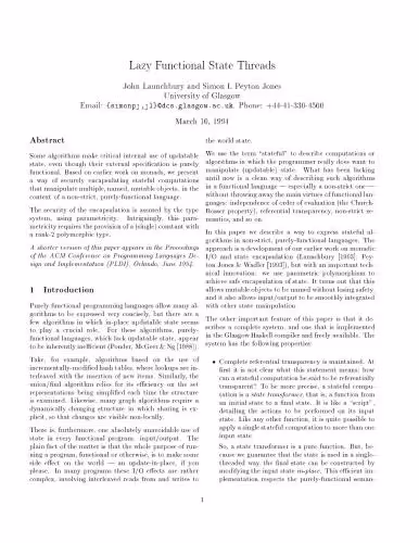 خرید و دانلود نسخه کامل کتاب Lazy Functional State Threads