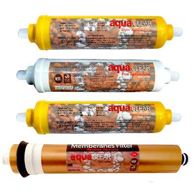 فیلتر تصفیه کننده آب آکوآ کلیر مدل REFILL - AC4 مجموعه 4 عددی