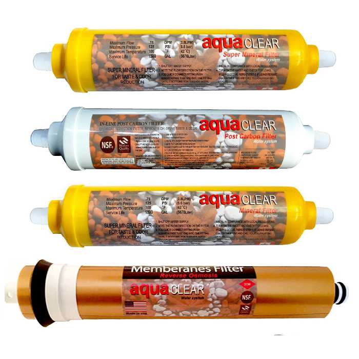 فیلتر تصفیه کننده آب آکوآ کلیر مدل REFILL - AC4 مجموعه 4 عددی