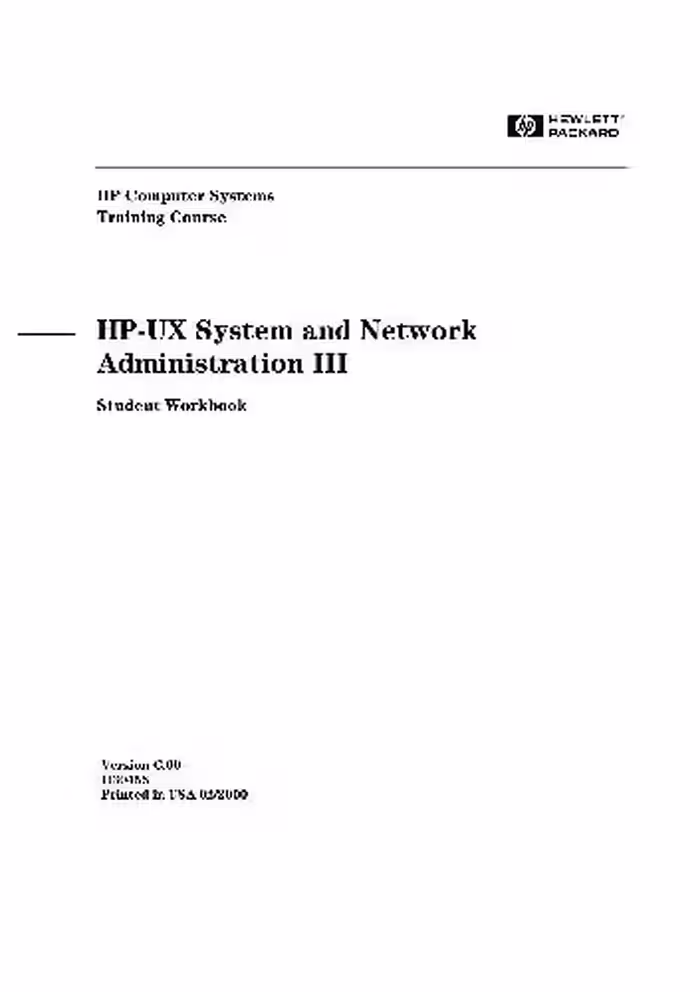 خرید و دانلود نسخه کامل کتاب HP-UX System and Network Administration III. Student Workbook