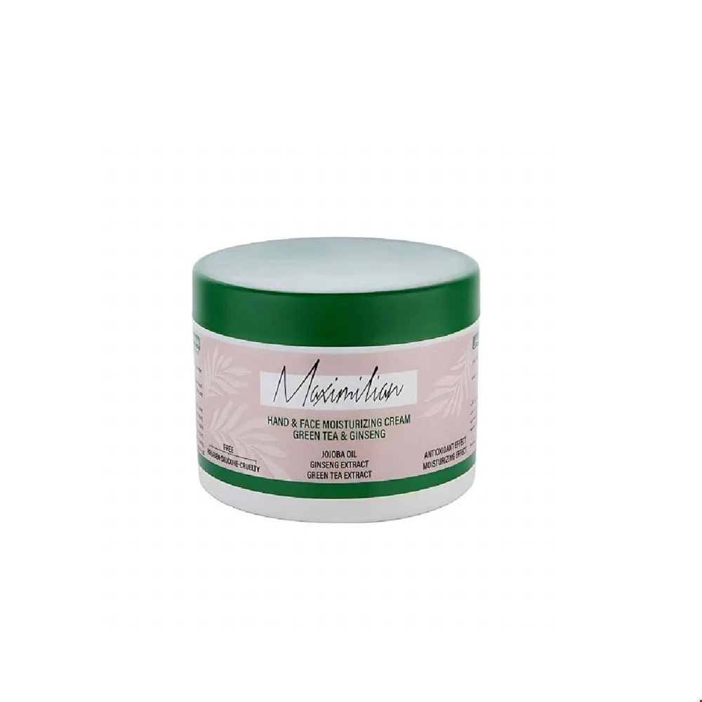 کرم مرطوب کننده دست و صورت چای سبز و جینسینگ ماکسیمیلیان 250 میلی لیتری