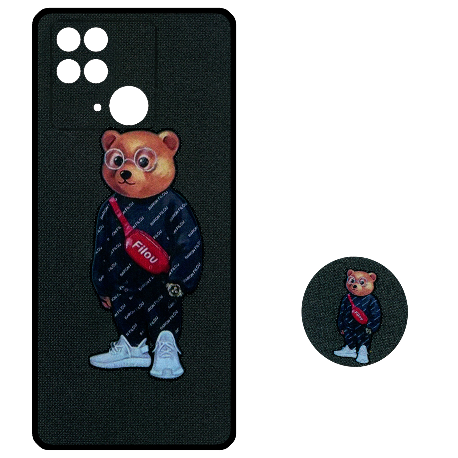 کاور طرح Baron کد 2918  مناسب برای گوشی موبایل شیائومی Redmi 10C به همراه پایه نگهدارنده