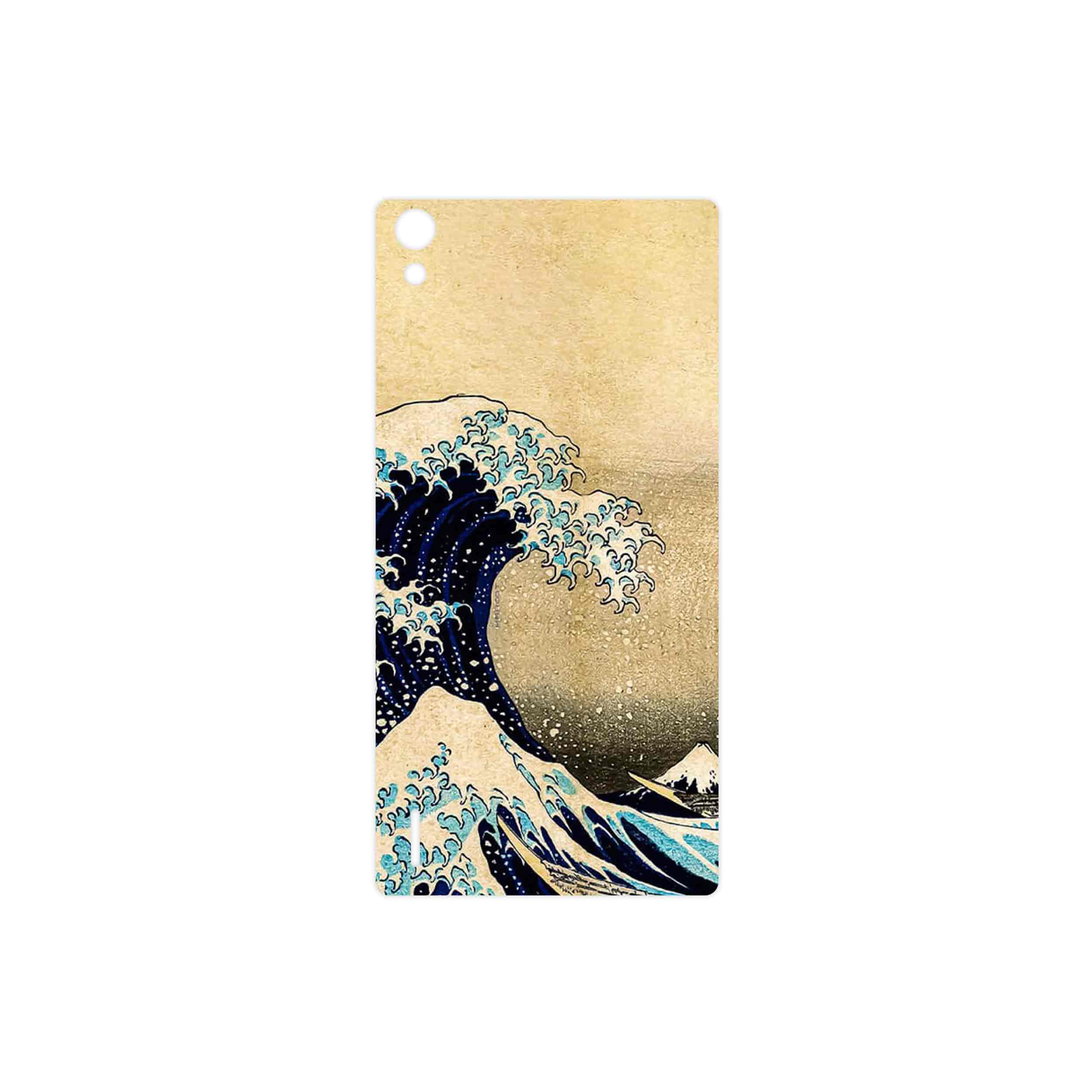 برچسب پوششی ماهوت مدل The Great Wave off Kanagawa of Hokusai مناسب برای گوشی موبایل هوآوی Ascend P7