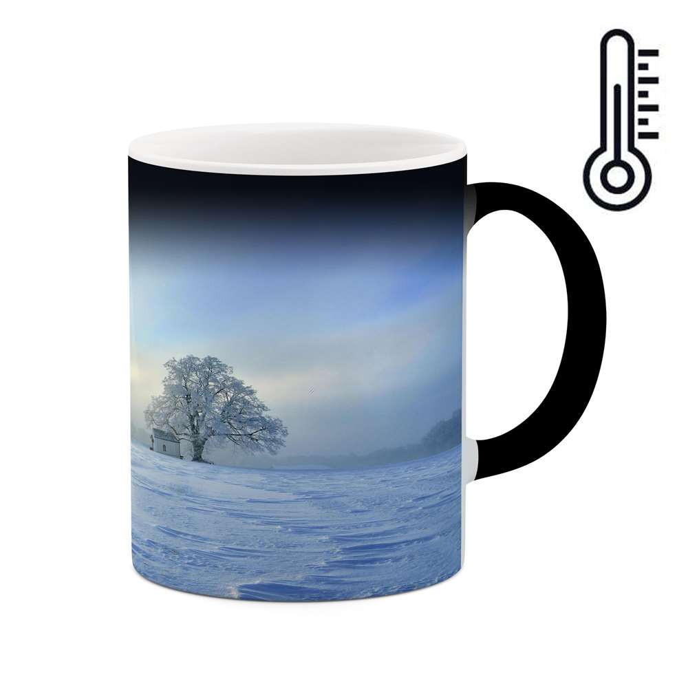 ماگ حرارتی کاکتی طرح منظره برفی مدل mgh14871