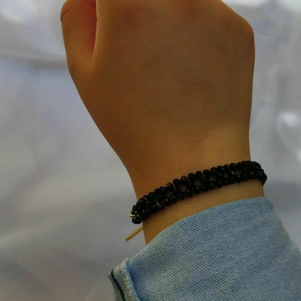 دستبند سنگی مشکی 