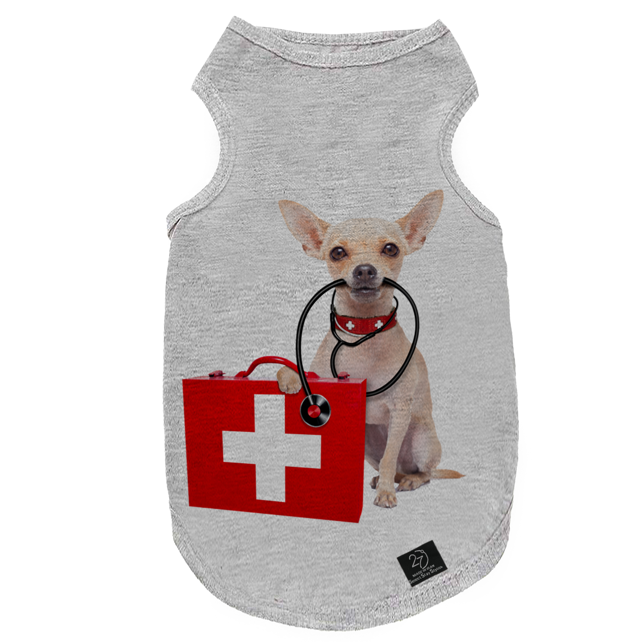 لباس سگ و گربه 27 طرح Dog Emergency کد MH233 سایز S