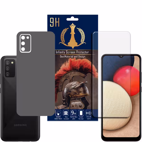 برچسب پوششی اینفینیتی مدل PRO MAX مناسب برای گوشی موبایل سامسونگ Galaxy A02S / M02S / F02S به همراه محافظ صفحه نمایش