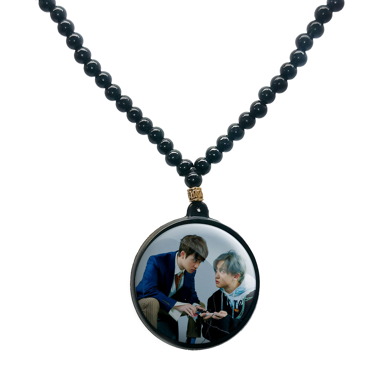 گردنبند پرمانه طرح exo کد pmd.13994 مدل دو طرفه