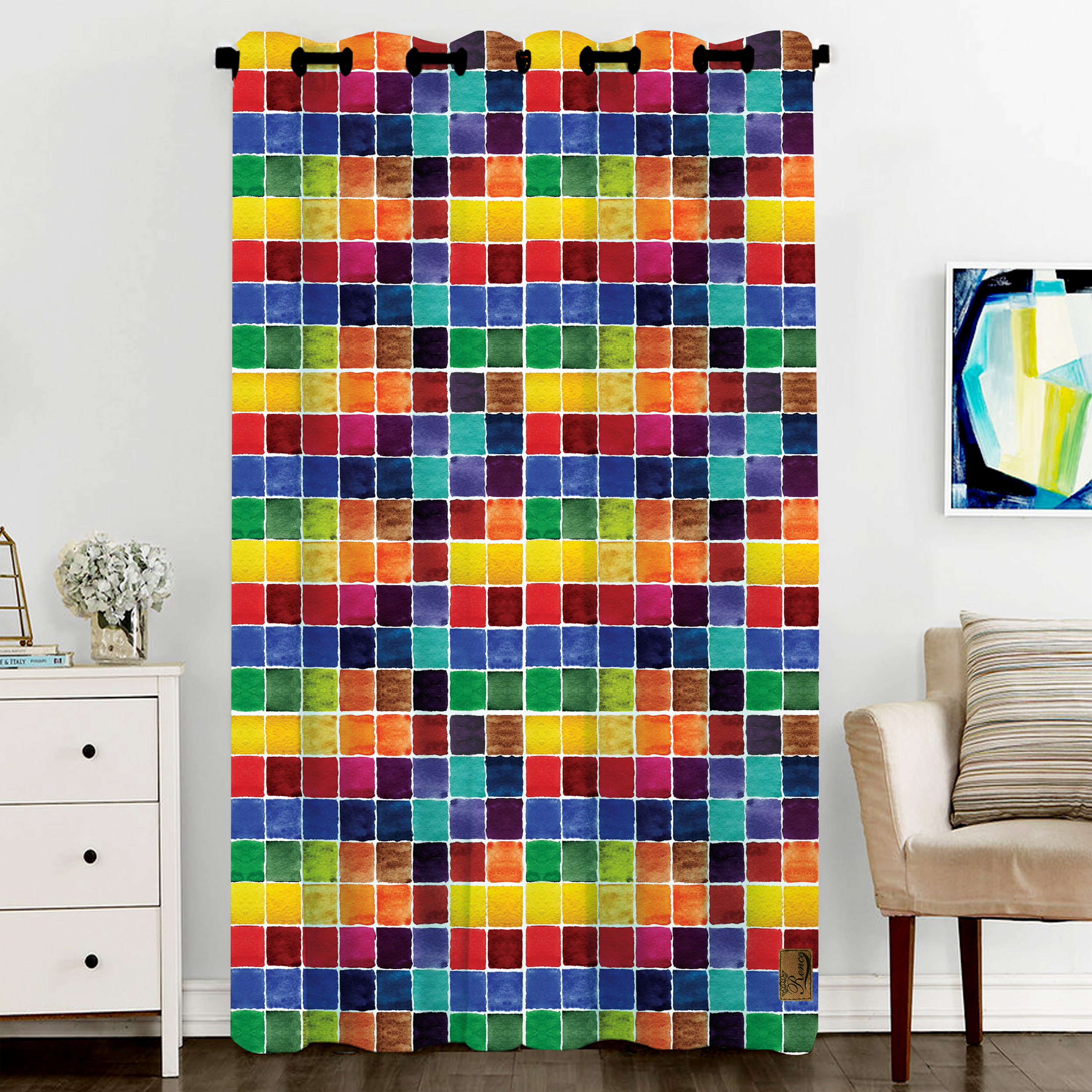 پرده رنس مدل CC3-50517 سایز 290x140 سانتی متر