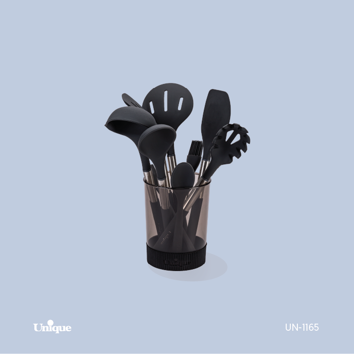 ست کفگیر و ملاقه 10 پارچه-استیل یونیک کد محصول: UN-1165