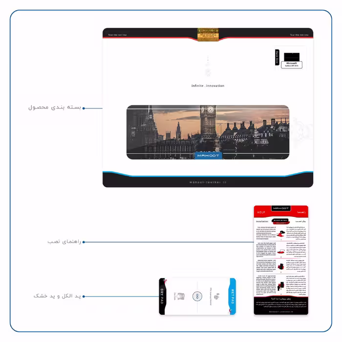 برچسب پوششی ماهوت مدل London City مناسب برای تبلت مایکروسافت Surface 2 RT 2013