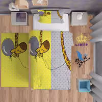 ست روتختی تکنفره طرح زرافه S10339