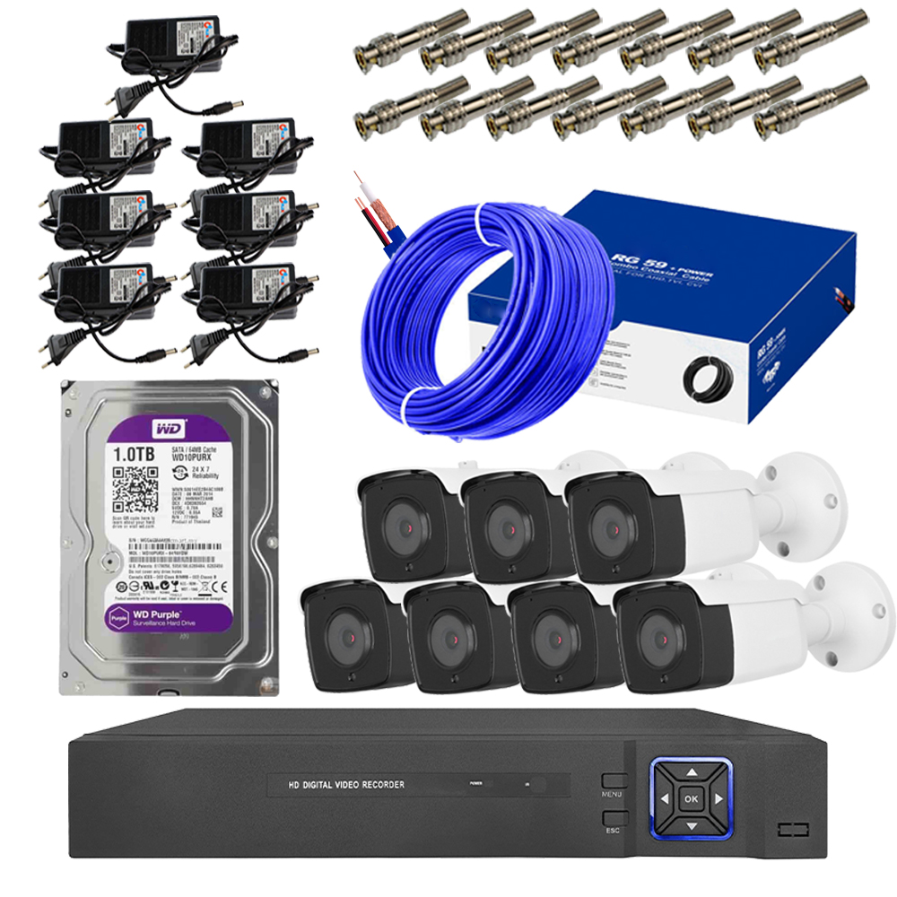 سیستم امنیتی کامل دوربین مداربسته مدل 1007