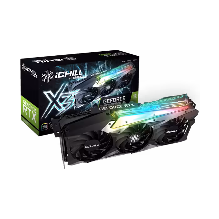 مشخصات، قيمت و خرید کارت گرافیک اينو تري دي مدل INNO3D RTX3080 ICHILL LHR